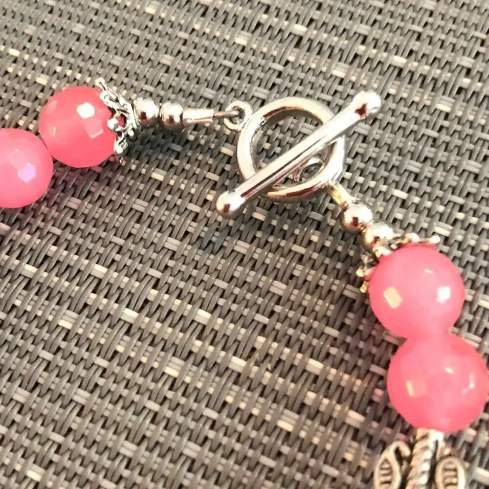 Girls: Pink Jade Bracelet